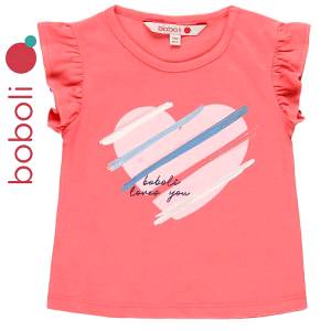 BOBOLI Μπλούζα αμάνικη για κορίτσι τύπωμα heart της Μπόμπολι