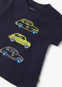 MAYORAL Μπλούζα κοντομάνικη για μωρό αγόρι με τύπωμα αυτοκίνητα της Μαγιοράλ