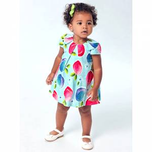 MAYORAL Φόρεμα για μωρό κορίτσι λινό με τύπωμα εμπριμέ της Μαγιοράλ