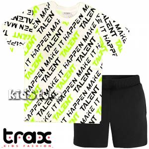 TRAX Σετ μπλούζα και βερμούδα για αγόρι τύπωμα Talent της Τραξ