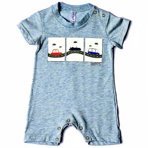 DREAMS Φορμάκι κοντομάνικο για μωρό αγόρι με τύπωμα cars της Ντριμς