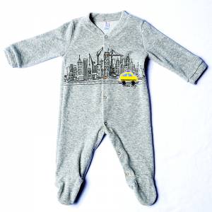 Φορμάκι βελούδο για νεογέννητο μωρό αγόρι City της Dreams