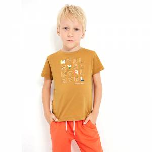Μπλούζα κοντομάνικη για αγόρι με τύπωμα Logo της Mayoral