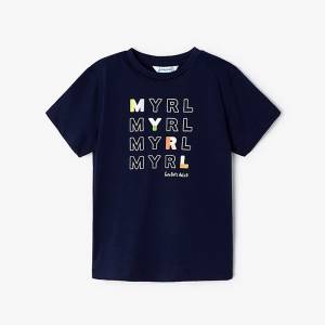 Μπλούζα κοντομάνικη για αγόρι με τύπωμα Logo της Mayoral