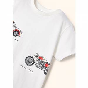 Μπλούζα κοντομάνικη για αγόρι με τύπωμα Car της Mayoral