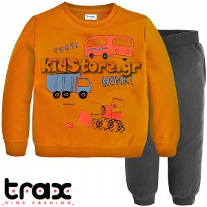 Φόρμα παιδική για αγόρι με τύπωμα Οχήματα της trax
