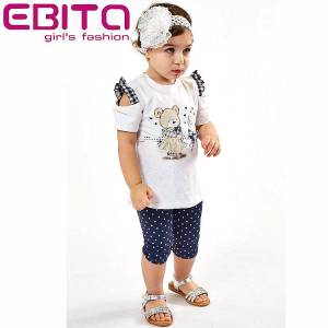 EBITA Σετ μπλούζα με κολάν για μωρό κορίτσι με τύπωμα Πουά της Εβίτα