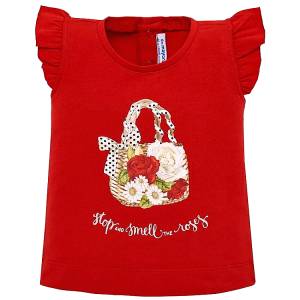 MAYORAL Μπλούζα για μωρό κορίτσι με τύπωμα τσάντα της Μαγιοράλ