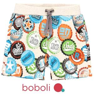 BOBOLI Παντελόνι βερμούδα φούτερ για αγόρι με τύπωμα της Μπόμπολι