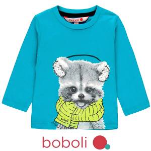 BOBOLI Μπλούζα μακρυμάνικη για μωρό αγόρι Winter της Μπόμπολι