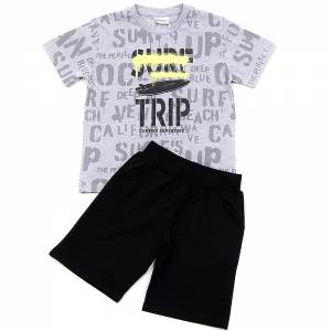TRAX Σετ μπλούζα και βερμούδα για αγόρι τύπωμα Surf της Τραξ