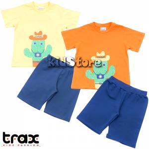 TRAX Πακέτο 2 σετ μπλούζα και βερμούδα για αγόρι τύπωμα Cowboy της Τραξ