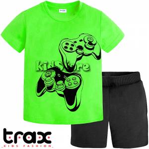 Σετ μπλούζα και βερμούδα για αγόρι με τύπωμα game της Trax