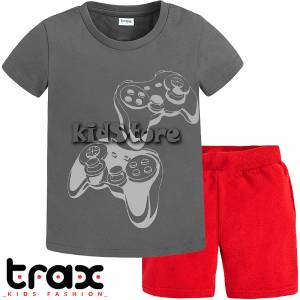 Σετ μπλούζα και βερμούδα για αγόρι με τύπωμα game της Trax