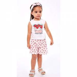 EBITA Σετ μπλούζα με σορτς για μωρό κορίτσι με τύπωμα Φράουλες της Εβίτα