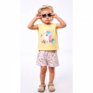 EBITA Σετ μπλούζα με σορτς για μωρό κορίτσι με τύπωμα Μονόκερος της Εβίτα