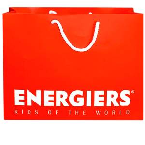 Χάρτινη σακούλα πολυτελείας, με το λογότυπο της ENERGIERS