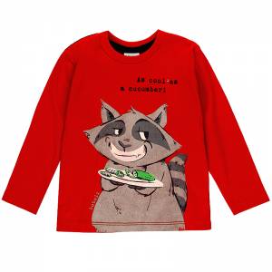 Μπλούζα για αγόρι μακρυμάνικη με τύπωμα Animal της Boboli