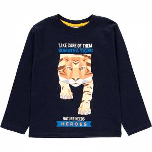 Μπλούζα για αγόρι μακρυμάνικη με τύπωμα animal της Boboli