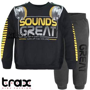 TRAX Φόρμα παιδική για αγόρι με τύπωμα sounds της Τραξ