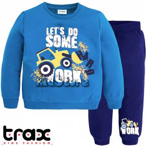 TRAX Φόρμα παιδική για αγόρι σετ δύο τεμάχια με τύπωμα φαγάνα της Τραξ