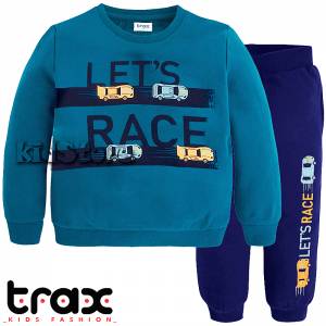 TRAX Φόρμα παιδική για αγόρι με τύπωμα Race της Τραξ