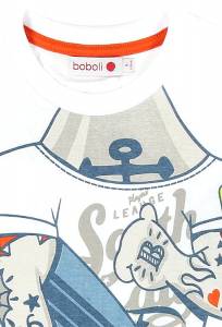 BOBOLI Μπλούζα για αγόρι με τύπωμα Ναύτης της Μπόμπολι